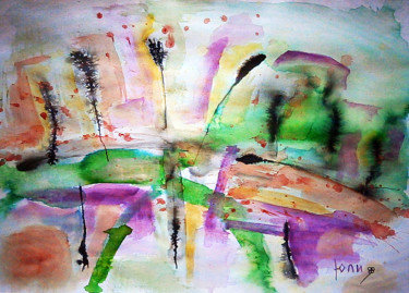 Malerei mit dem Titel "abstract landscape…" von July, Original-Kunstwerk, Tinte