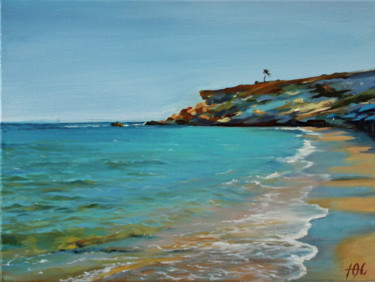 Картина под названием "Пляж" - Julia Sokolik, Подлинное произведение искусства, Масло