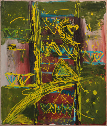 Картина под названием "Экспрессия" - Юлия Солнечная, Подлинное произведение искусства, Масло