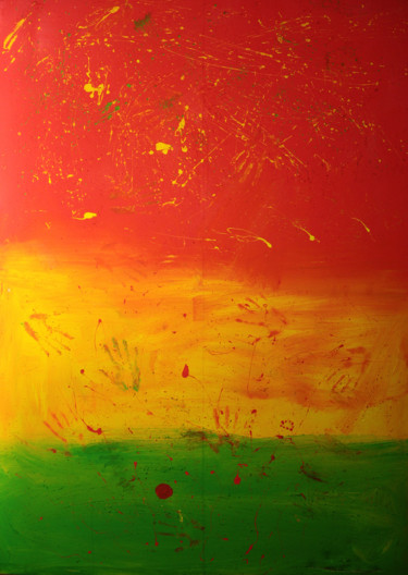 Картина под названием "Свобода" - Юлия Солнечная, Подлинное произведение искусства, Масло