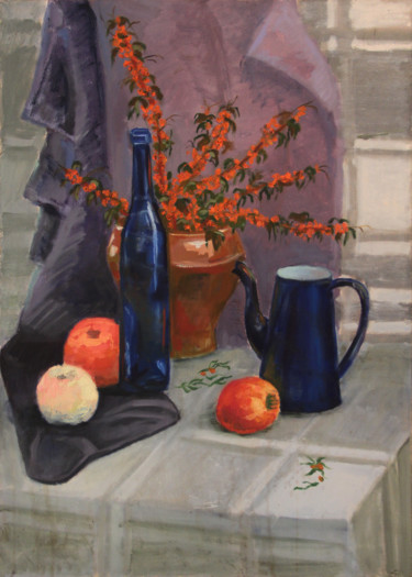 Картина под названием "Осень" - Юлия Солнечная, Подлинное произведение искусства, Масло