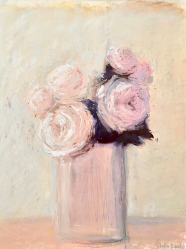Painting titled "Floral mood" by Julia Suptel, Original Artwork, Pastel