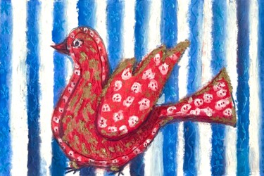 Rysunek zatytułowany „Lucky bird” autorstwa Julia Suptel, Oryginalna praca, Pastel