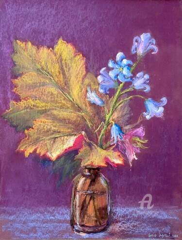Dessin intitulée "Apothecary bouquet" par Julia Suptel, Œuvre d'art originale, Pastel