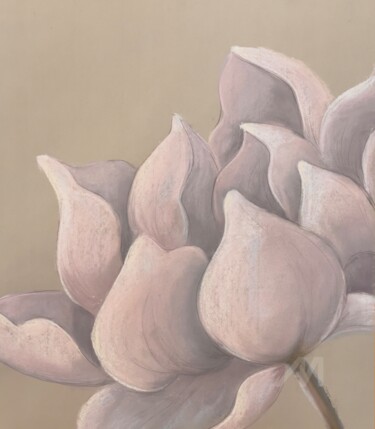 Disegno intitolato "Delicate petals" da Julia Suptel, Opera d'arte originale, Pastello