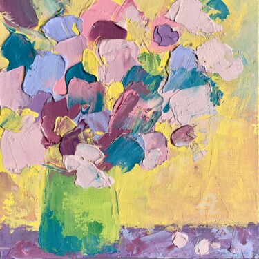 Картина под названием "Floral dance" - Julia Suptel, Подлинное произведение искусства, Акрил Установлен на картон