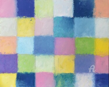 Pittura intitolato "Soothing colours" da Julia Suptel, Opera d'arte originale, Pastello Montato su Cartone