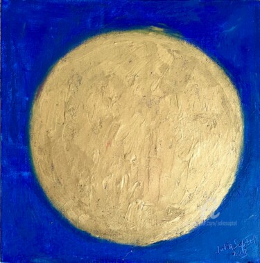 Pintura titulada "Full moon" por Julia Suptel, Obra de arte original, Pastel Montado en Cartulina