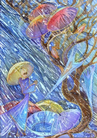 Artcraft titled "Umbrells" by Julia Zisman, Original Artwork