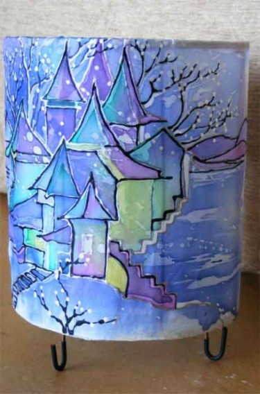 Artcraft titled "Blue lamp" by Julia Zisman, Original Artwork