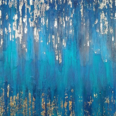 Painting titled "Blue Zone" by Julie Bevan, Original Artwork, Acrylic