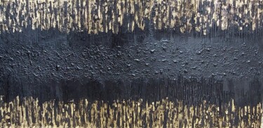 Pintura intitulada "Dark of the night" por Julie Bevan, Obras de arte originais, Acrílico Montado em Armação em madeira