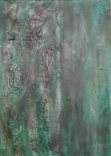 Картина под названием "Amazonia" - Julie Bevan, Подлинное произведение искусства, Акрил Установлен на Деревянная рама для но…