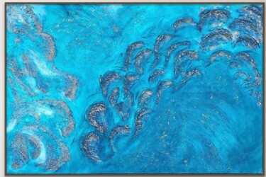Painting titled "Swept Away" by Julie Bevan, Original Artwork, Acrylic Mounted on Wood Stretcher frame