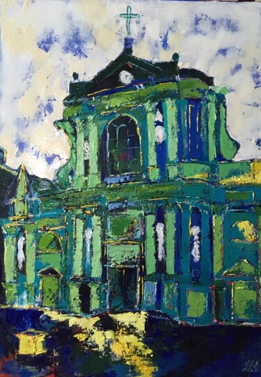 Painting titled "Notre Dame à Bordea…" by Julie D'Aragon, Original Artwork, Acrylic