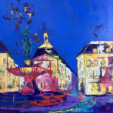 "Place de la Bourse" başlıklı Tablo Julie D'Aragon tarafından, Orijinal sanat, Petrol