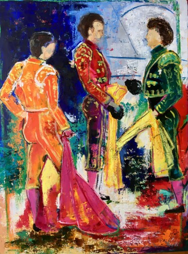 Malerei mit dem Titel "Paroles" von Julie D'Aragon, Original-Kunstwerk, Öl