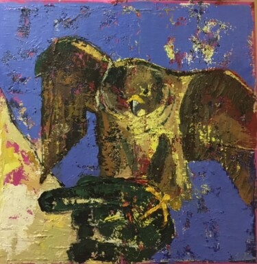 Peinture intitulée "Le faucon Pèlerin" par Julie D'Aragon, Œuvre d'art originale, Huile