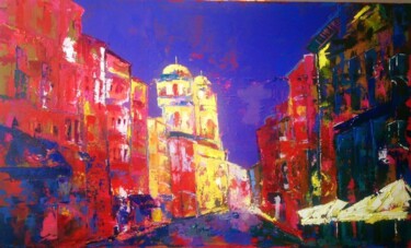 Pintura titulada "Calle de Toledo (Ma…" por Julie D'Aragon, Obra de arte original, Oleo