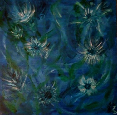 Peinture intitulée "Aqua flora" par Julie Dratwiak, Œuvre d'art originale, Acrylique