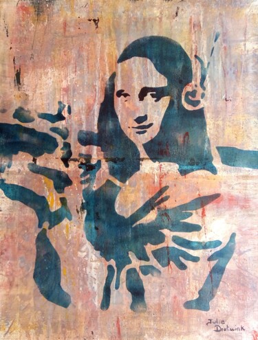 Painting titled "Piece of Banksy (d'…" by Julie Dratwiak, Original Artwork, Acrylic