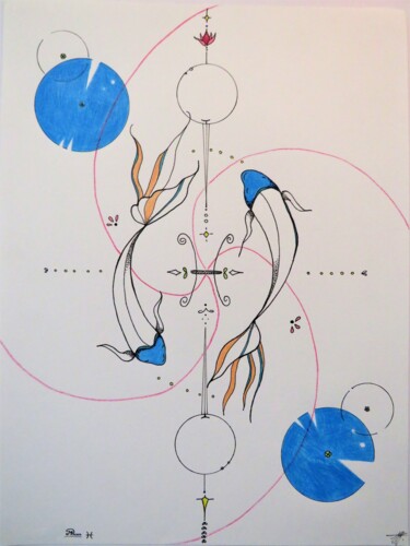 Malerei mit dem Titel "Saga 2/2" von Julie Gosse, Original-Kunstwerk, Bleistift