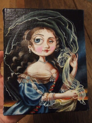 Painting titled "Madame de Montespan" by Julie Mallard (Elisabetha), Original Artwork, Oil