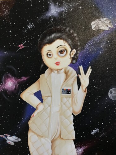 Картина под названием "Leia" - Julie Mallard (Elisabetha), Подлинное произведение искусства, Акрил