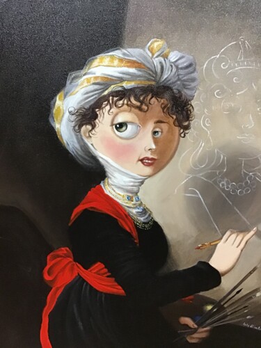 Peinture intitulée "Elisabeth Vigee leb…" par Julie Mallard (Elisabetha), Œuvre d'art originale, Acrylique