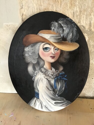 Pittura intitolato "Madame du barry" da Julie Mallard (Elisabetha), Opera d'arte originale, Olio