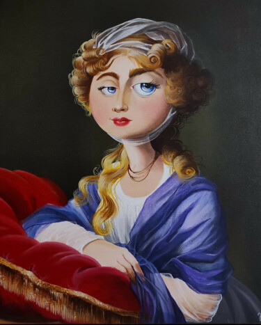 Painting titled "the great Duchess E…" by Julie Mallard (Elisabetha), Original Artwork, Acrylic