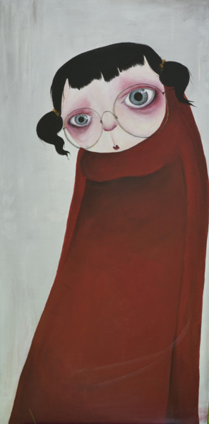 Peinture intitulée "Les grandes lunettes" par Julie M, Œuvre d'art originale, Acrylique Monté sur Châssis en bois