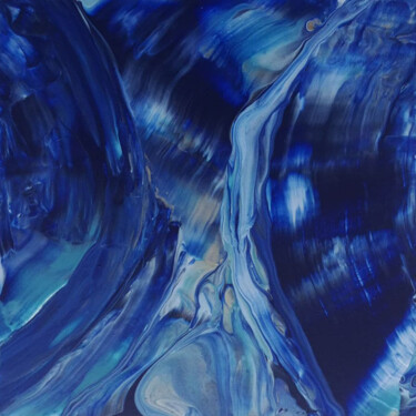 Peinture intitulée "blueberry nights" par Julie Max, Œuvre d'art originale, Acrylique
