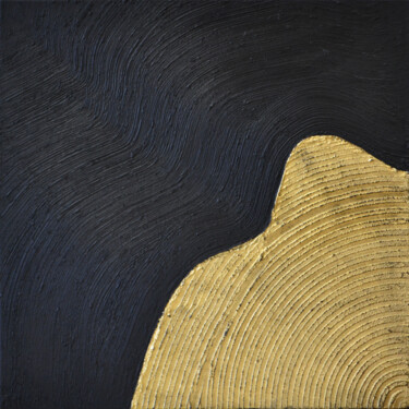 Peinture intitulée "Golden coasts - 1" par Julie Max, Œuvre d'art originale, Acrylique Monté sur Châssis en bois