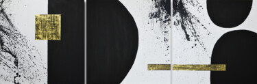 Картина под названием "Triptych for interi…" - Julie Max, Подлинное произведение искусства, Акрил Установлен на Деревянная р…