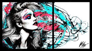 Malerei mit dem Titel "Colorful Waves" von Julie-Mila Bouffard ( Mila ), Original-Kunstwerk, Acryl