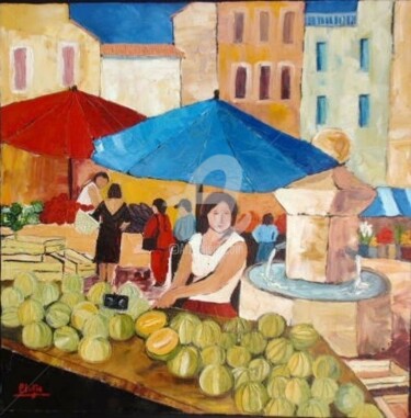 Peinture intitulée "Saveurs de Provence" par Julie Pioch, Œuvre d'art originale, Huile