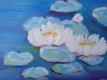 Peinture intitulée "Hommage à Monet" par Julie Pioch, Œuvre d'art originale, Huile