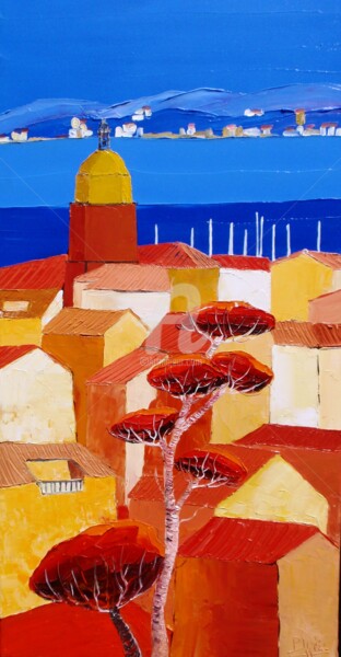 Peinture intitulée "Saint- Tropez Fauve" par Julie Pioch, Œuvre d'art originale, Huile