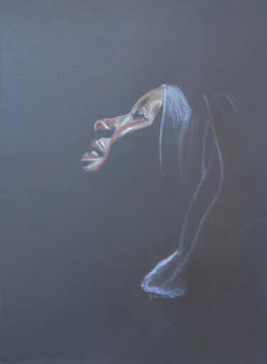 Desenho intitulada "Lumière sombre" por Julie Prima, Obras de arte originais, Pastel