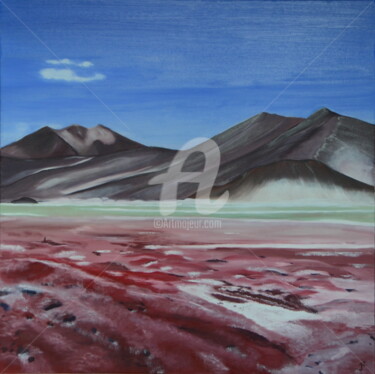 Peinture intitulée "Désert d'Atacama" par Julie Sanchez, Œuvre d'art originale, Huile