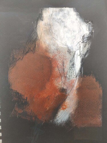 Painting titled "ocre pariétal" by Julie Segura, Original Artwork, Acrylic