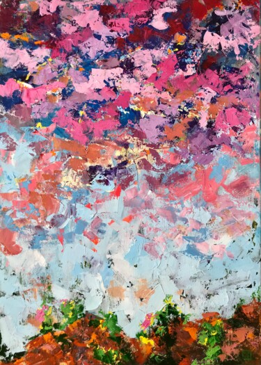 Malarstwo zatytułowany „Before the storm” autorstwa Julie Stepanova, Oryginalna praca, Akryl Zamontowany na Drewniana rama n…