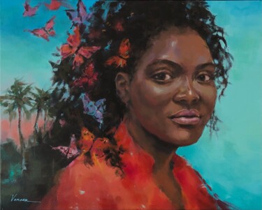 Painting titled "Haïti" by Julie Vanasse, Original Artwork, Acrylic