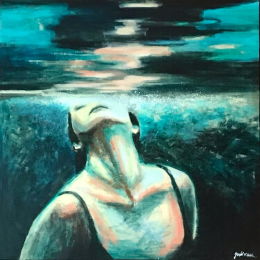 Картина под названием "Breath" - Julie Vandeputte, Подлинное произведение искусства, Акрил Установлен на Деревянная рама для…