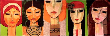 Collages intitolato "Caïpirinha" da Julie Vandeputte, Opera d'arte originale, Collages Montato su Telaio per barella in legno