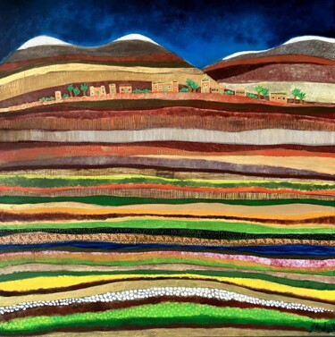 Malarstwo zatytułowany „Ouarzazate” autorstwa Julie Vandeputte, Oryginalna praca, Kolaże