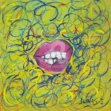 Peinture intitulée "Lèvre 2" par Julie Gélinas (Junas), Œuvre d'art originale, Acrylique