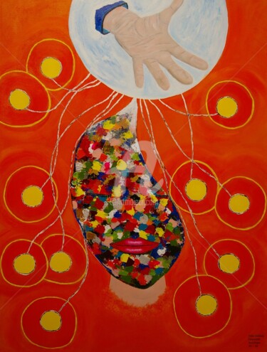 Painting titled "Ensemble" by Julie Gélinas (Junas), Original Artwork, Acrylic