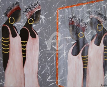 Painting titled "Miroir" by Julie Gélinas (Junas), Original Artwork, Acrylic